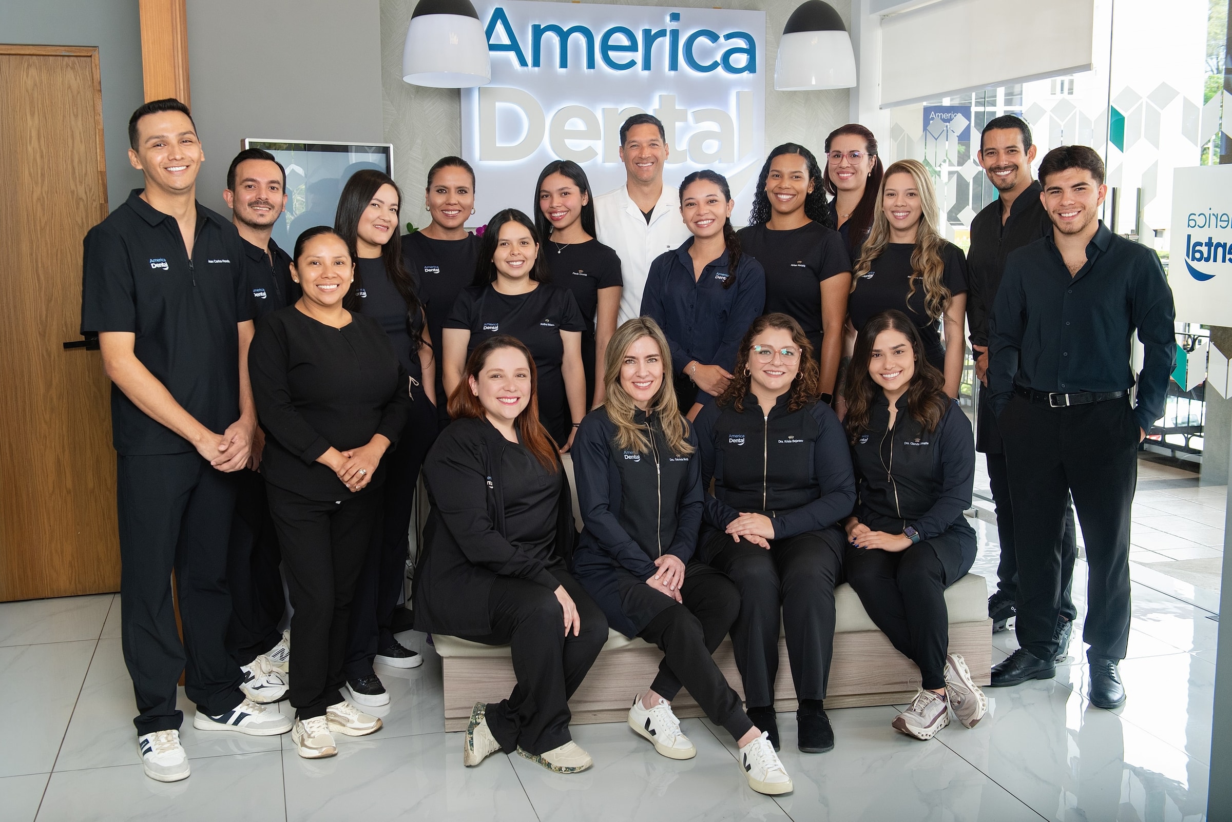 America Dental team in the clinic lobby