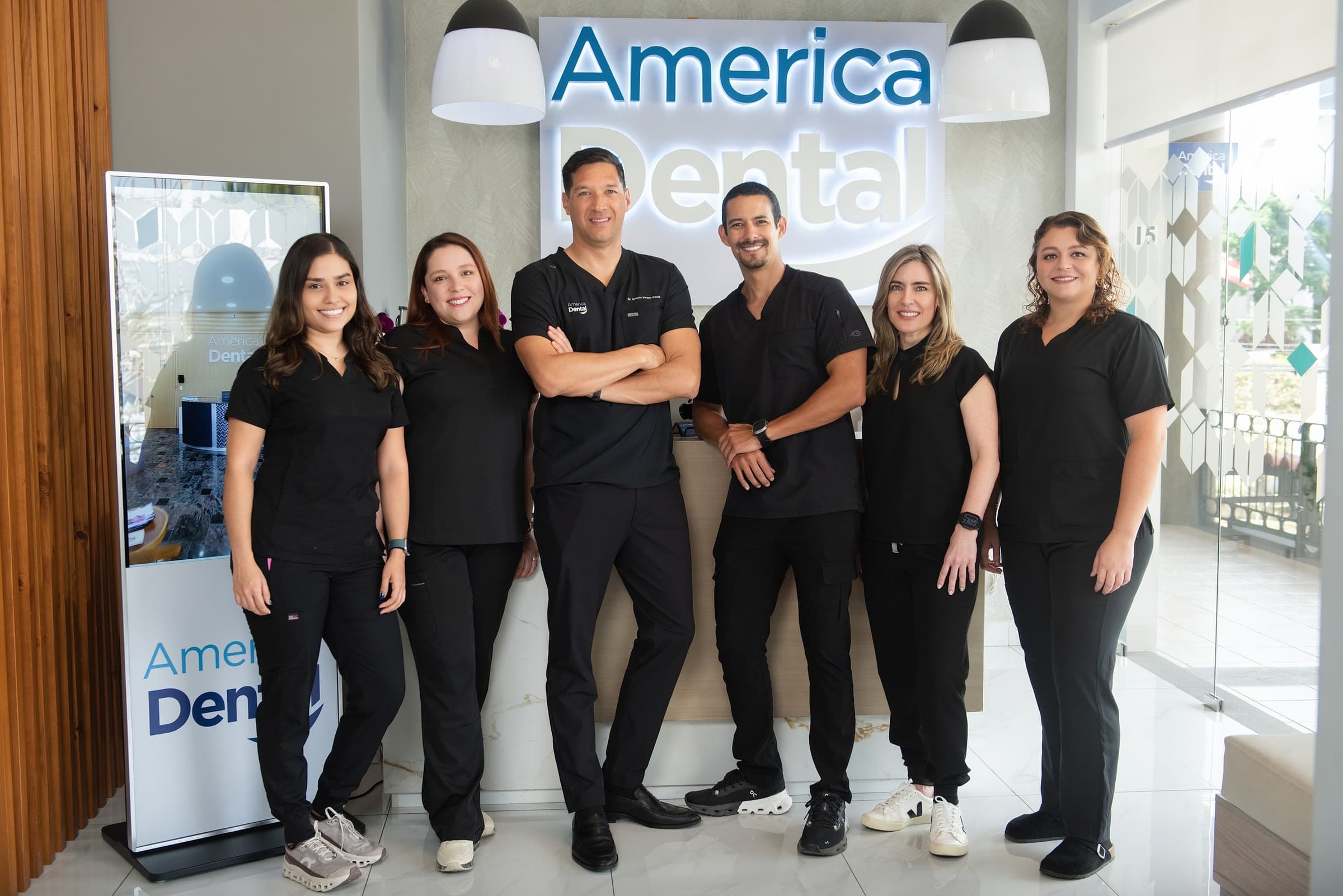 America Dental doctors together at the clinic reception