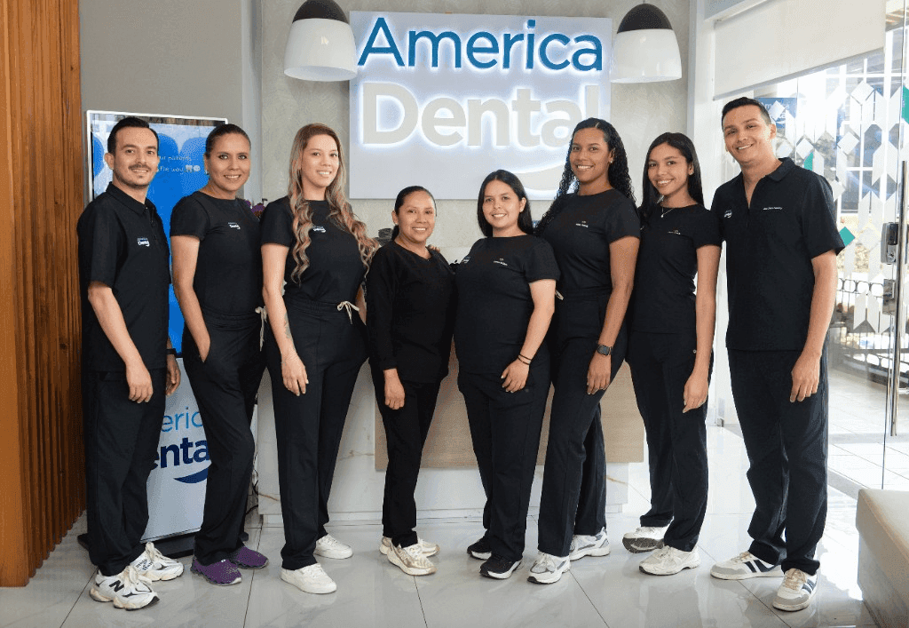 America Dental assistants team at the reception area