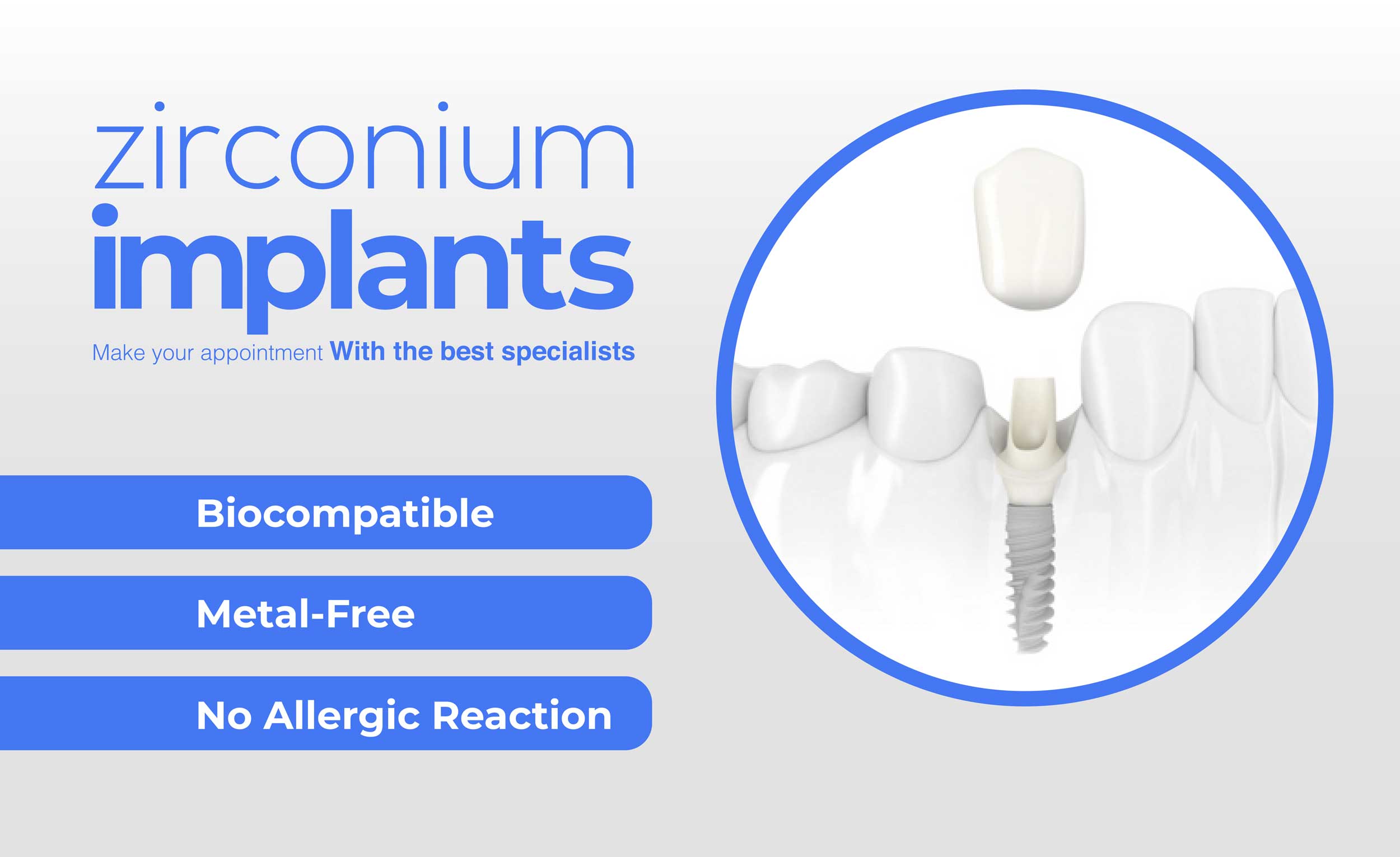 Zirconium Dental Implants in Costa Rica at America Dental Clinic